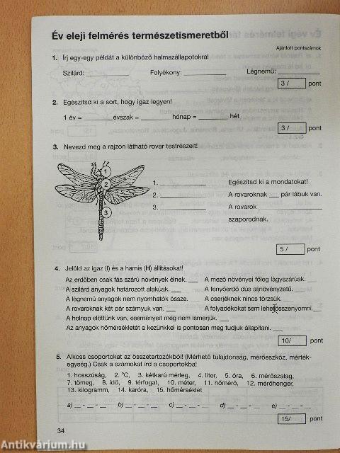 Felmérő feladatlapok a 3. osztályos tankönyvcsomaghoz