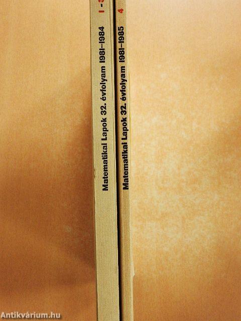 Matematikai Lapok 1981-1985/1-4.