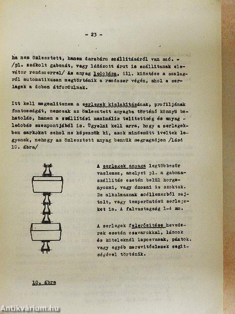 Emelőgépek és szállítóberendezések II.
