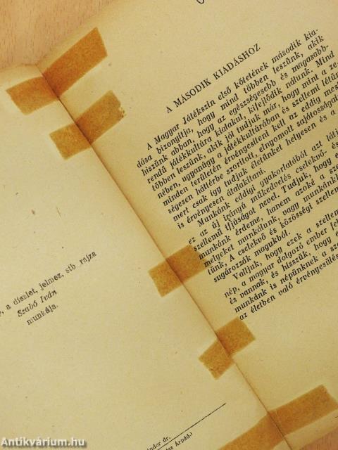 Magyar játékszín (dedikált példány)