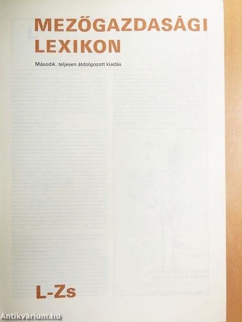 Mezőgazdasági Lexikon I-II.