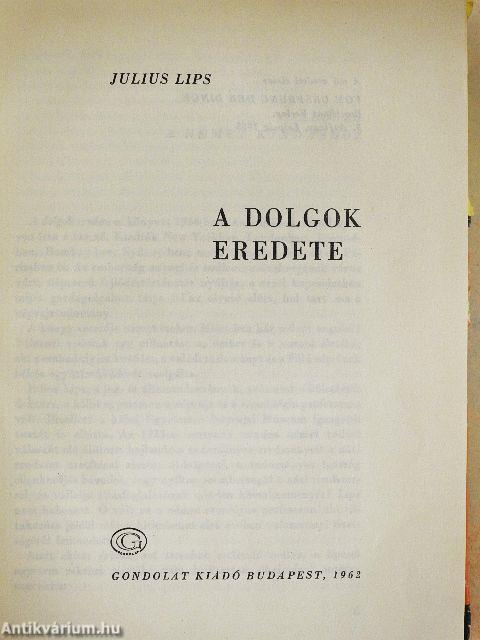 A dolgok eredete