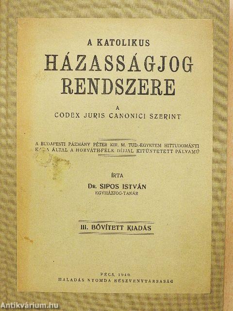 A katolikus házasságjog rendszere