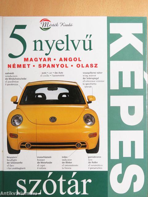 5 nyelvű képes szótár