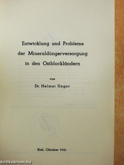Entwicklung und Probleme der Mineraldüngerversorgung in den Ostblockländern