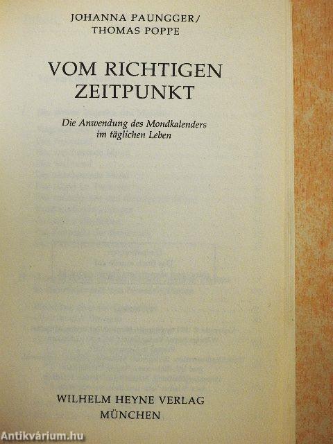 Vom richtigen Zeitpunkt