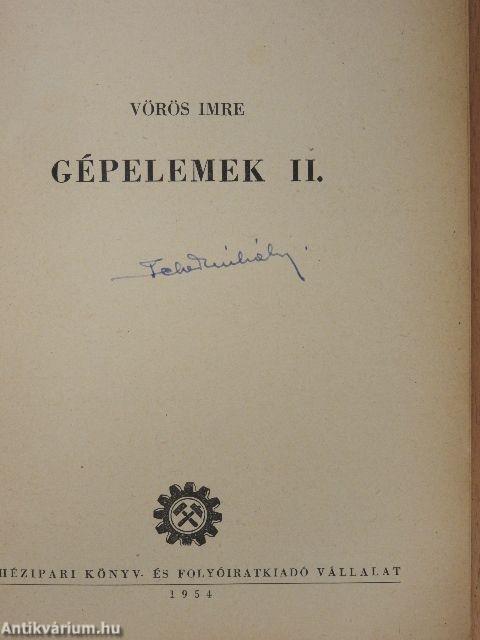 Gépelemek II.