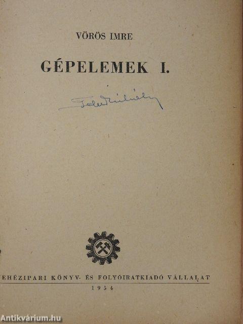 Gépelemek I.