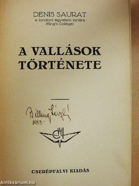 A vallások története