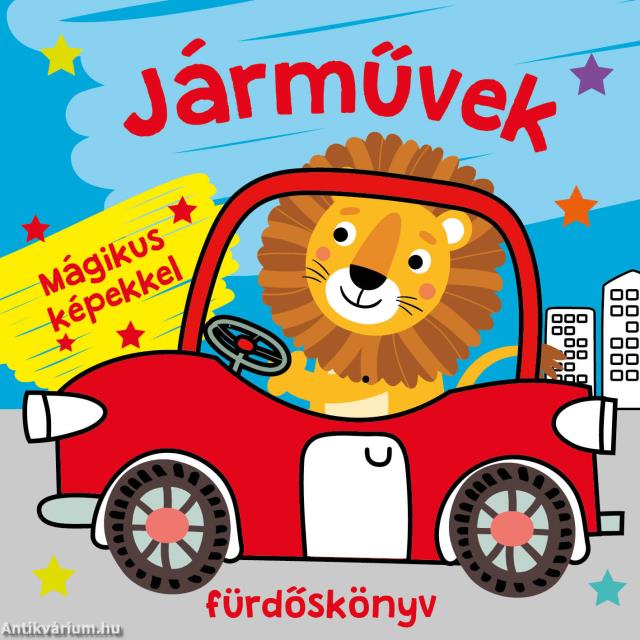 Járművek fürdőskönyv - színváltós, mágikus képekkel