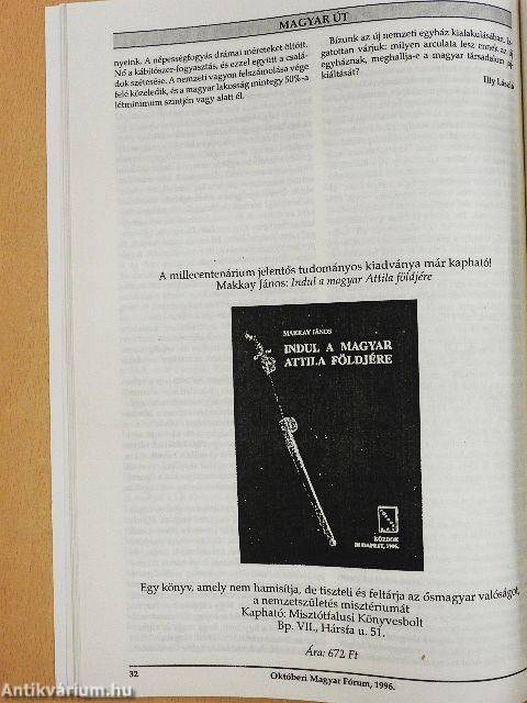 Havi Magyar Fórum 1996. október