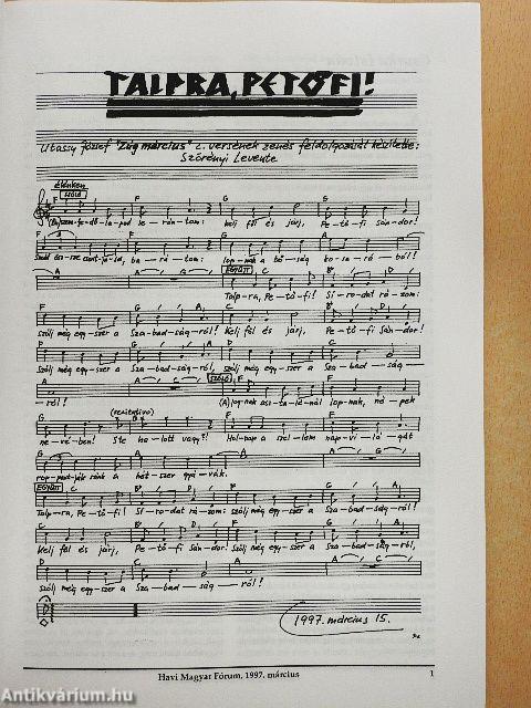 Havi Magyar Fórum 1997. március