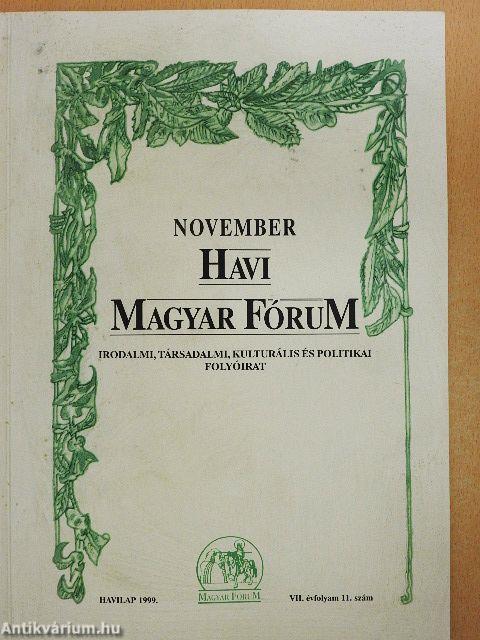 Havi Magyar Fórum 1999. november 