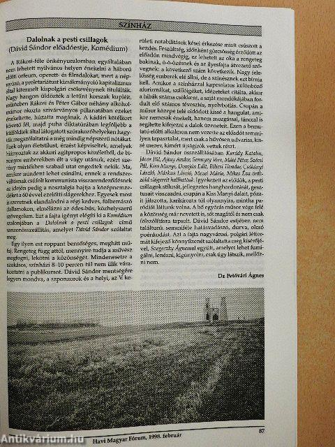 Havi Magyar Fórum 1998. február 