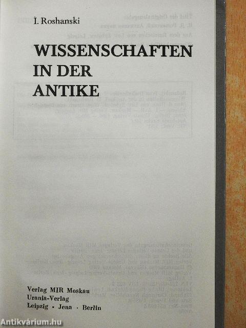 Wissenschaften in der Antike