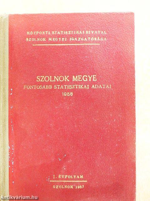 Szolnok megye fontosabb statisztikai adatai 1956