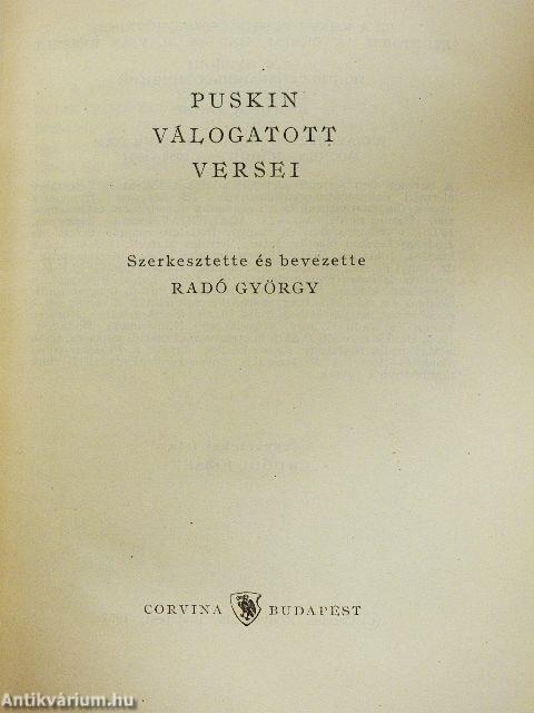 Puskin válogatott versei