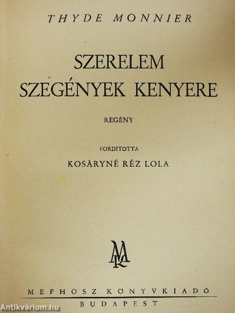 Szerelem szegények kenyere