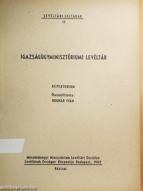 Igazságügyminisztériumi Levéltár