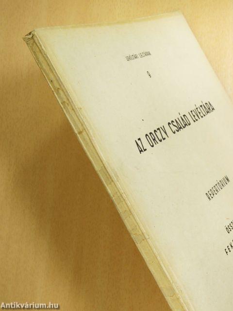 Az Orczy család levéltára