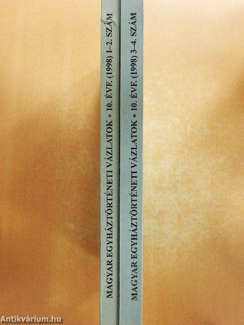 Magyar Egyháztörténeti Vázlatok 1998/1-4.