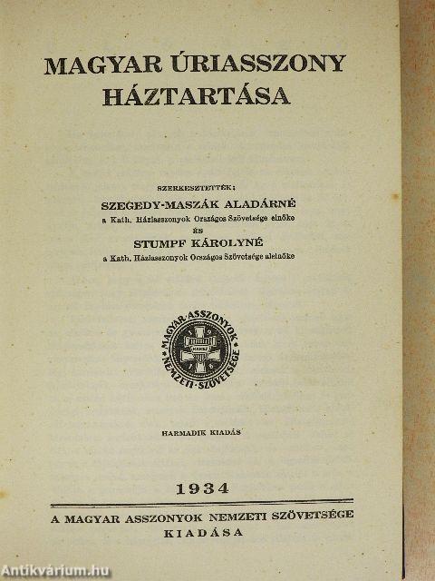 Magyar úriasszony háztartása