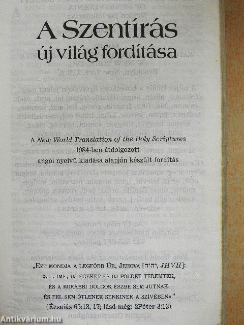 A Szentírás új világ fordítása