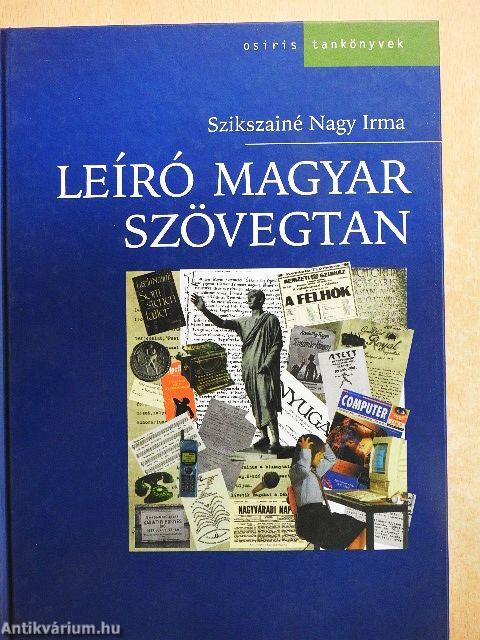 Leíró magyar szövegtan