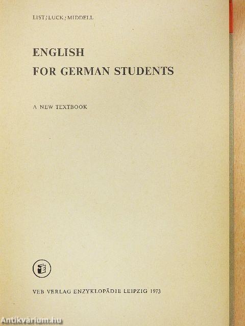 English for German Students