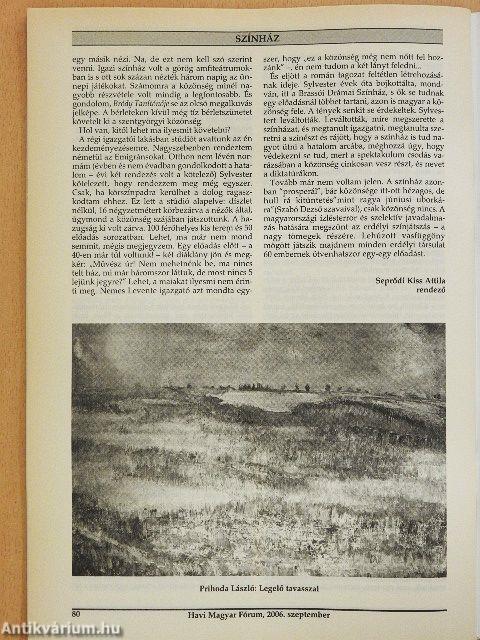 Havi Magyar Fórum 2006. szeptember