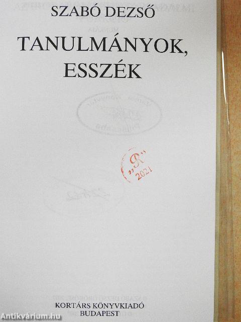 Tanulmányok, esszék