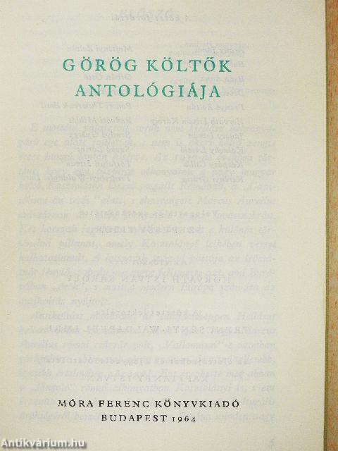 Görög költők antológiája
