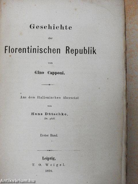 Geschichte der Florentinischen Republik I. (töredék)
