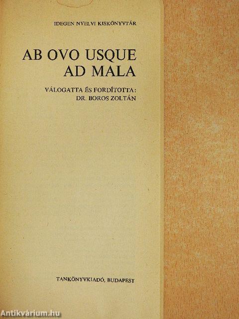 Ab ovo usque ad mala