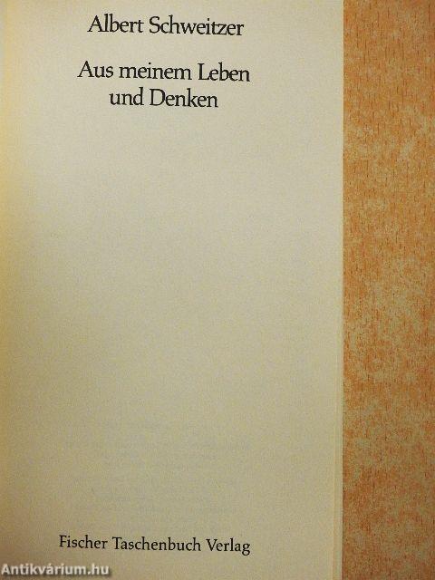 Aus meinem Leben und Denken