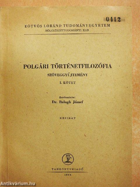 Polgári történetfilozófia I.