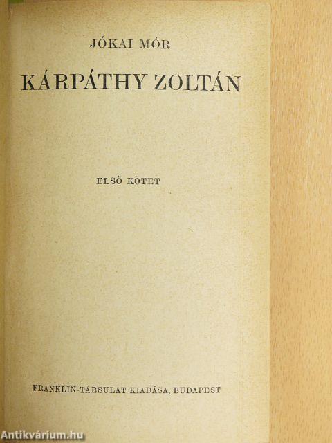 Kárpáthy Zoltán I-II.