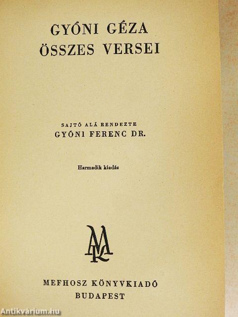 Gyóni Géza összes versei
