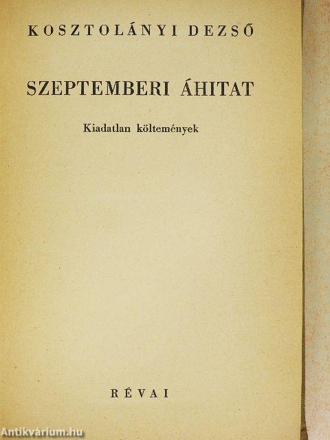 Szeptemberi áhitat