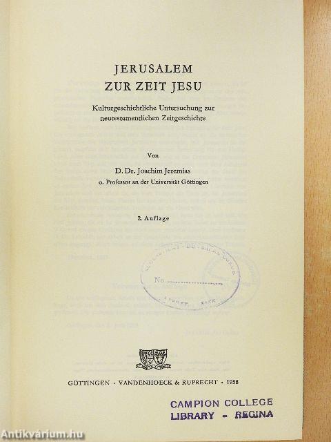 Jerusalem zur Zeit Jesu