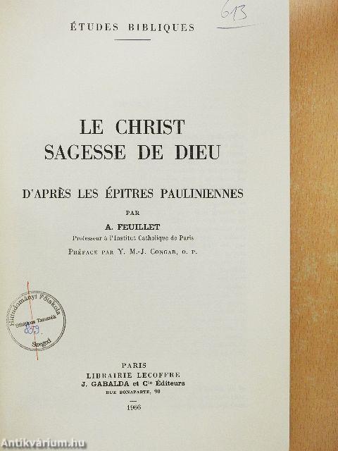 Le Christ Sagesse de Dieu