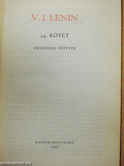 V. I. Lenin összes művei 29.