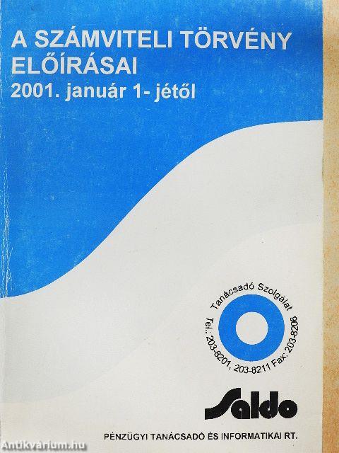 A számviteli törvény előírásai