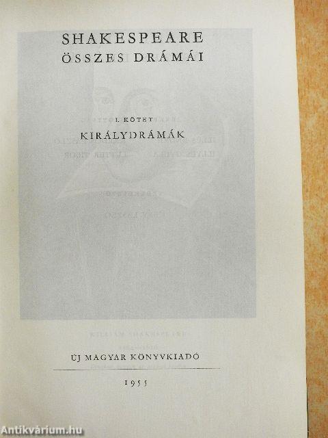 Shakespeare összes drámái I-IV.