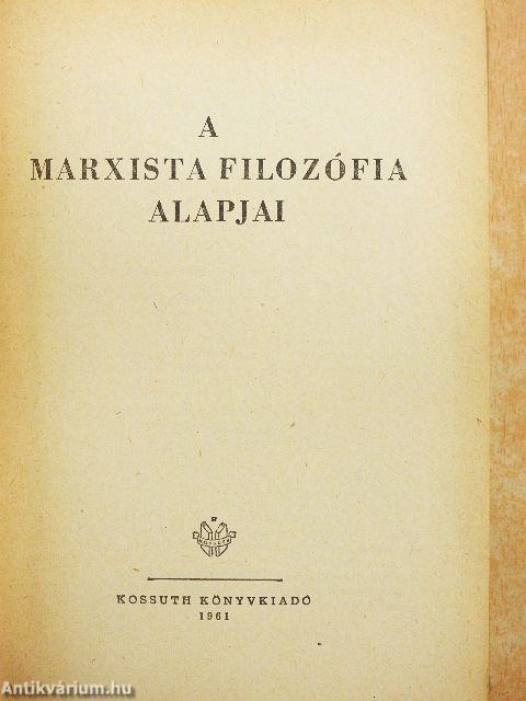 A marxista filozófia alapjai