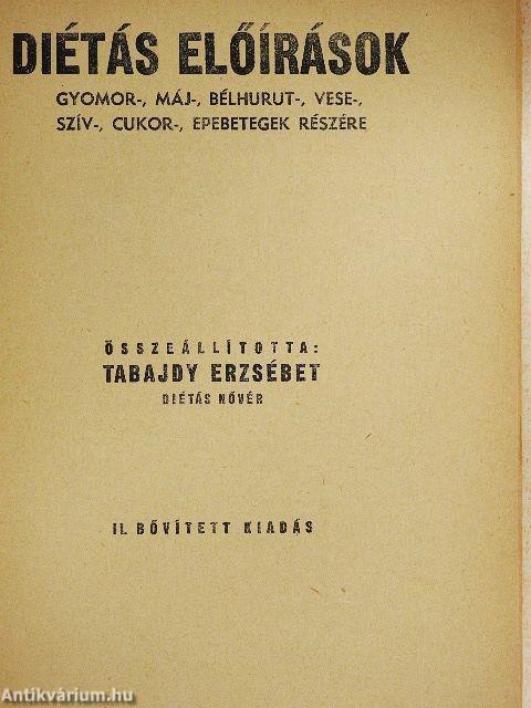 Diétás előírások