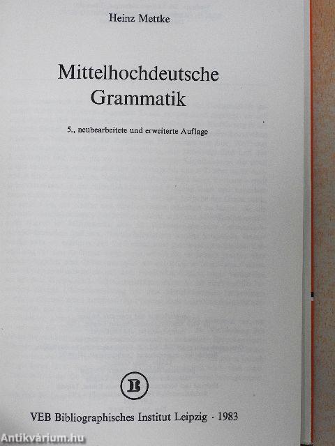 Mittelhochdeutsche Grammatik