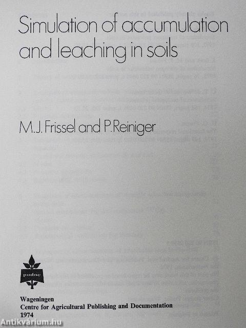Simulation of accumulation and leaching in soils