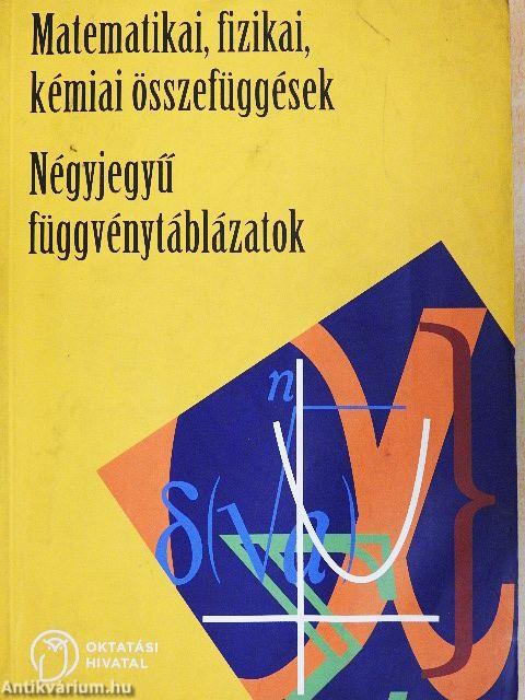 Négyjegyű függvénytáblázatok