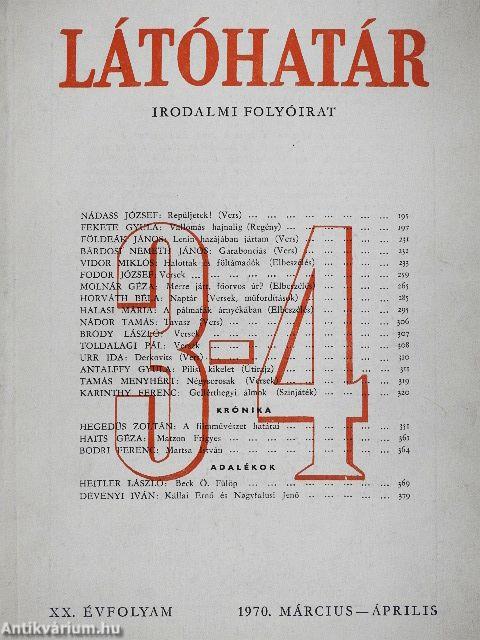 Látóhatár 1970. március-április